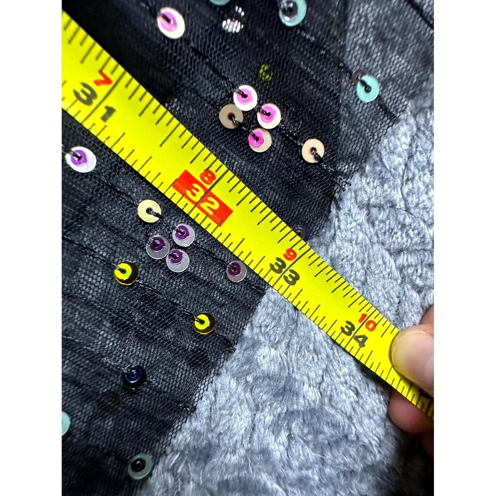 Zara Dress Girls 11-12 Black Sheer Sequin Sparkly Party Sleeveless Minimalist
